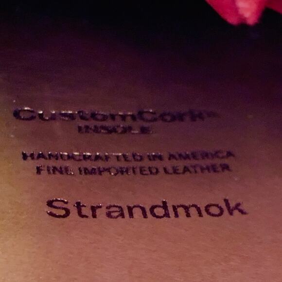 ALLEN EDMONDS Size 7 Strandmok Red Perforated Suede Oxford Lace-Up Shoes - Picture 8 of 9